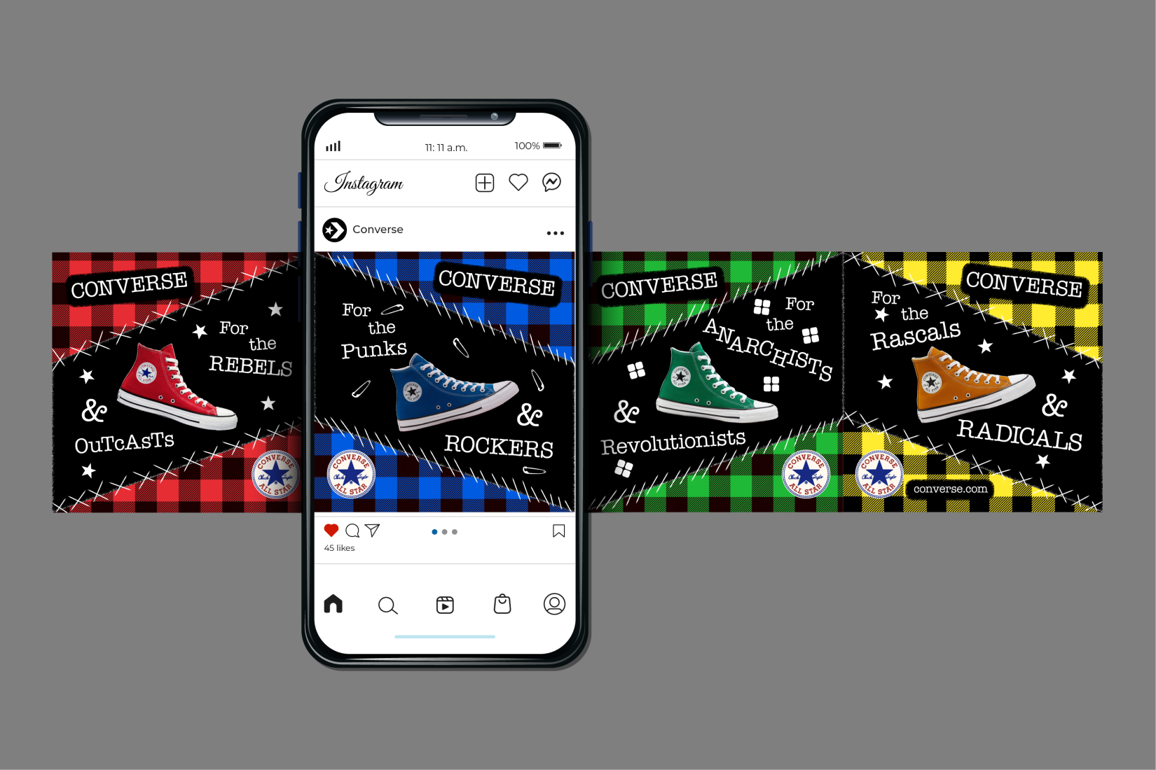 Converse Carousel Ad Mockup